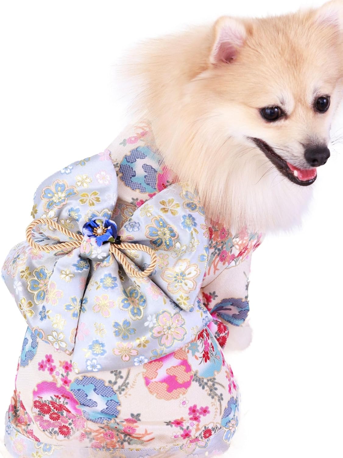 ONEKOSAMA OINUSAMA Dog Clothes Cat Cat Cat Kimono Kimono Kimono Dog Wear Festival New Year New Year Shichi-Go-San Small Dog Large Dog Small Large Size (Ivory/XS)