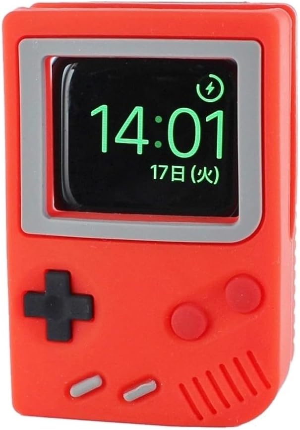 Apple Watch Charging Stand, Game Console Type, Apple Watch Stand, Apple Watch Charger, Compatible with All Models, Tabletop, Interior, [Parallel Import] (no.4, Red)