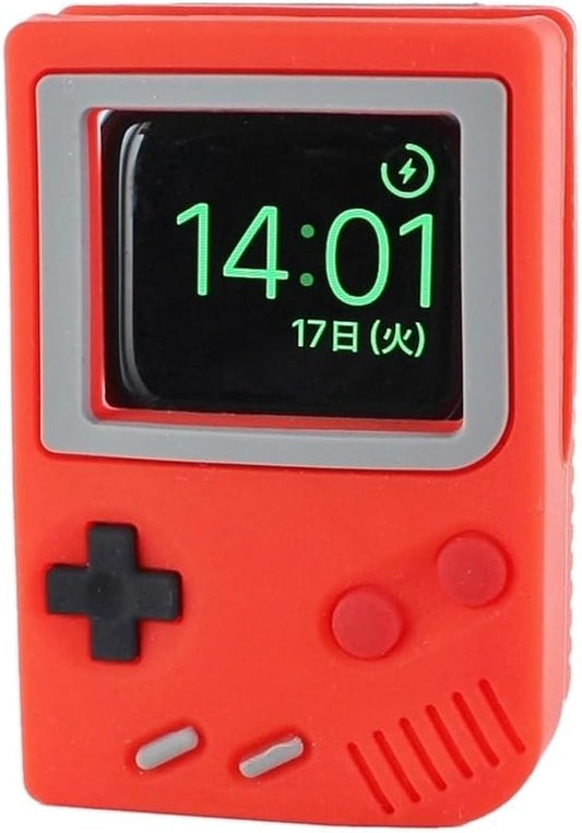 Apple Watch Charging Stand, Game Console Type, Apple Watch Stand, Apple Watch Charger, Compatible with All Models, Tabletop, Interior, [Parallel Import] (no.4, Red)