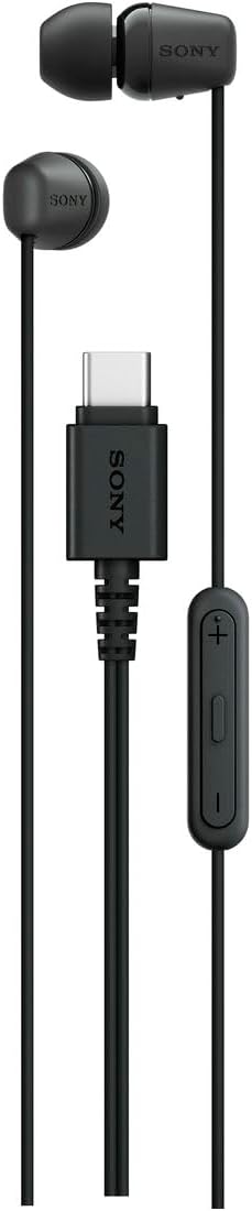 Sony IER-EX15C BZ Black / Type C / Earphone / Type C / Earphone / Wired / Balanced Sound Quality / Small / Remote Control / 4 Colors / Microphone / Phone Call / Clear Sound Quality / Cord Length 4.9