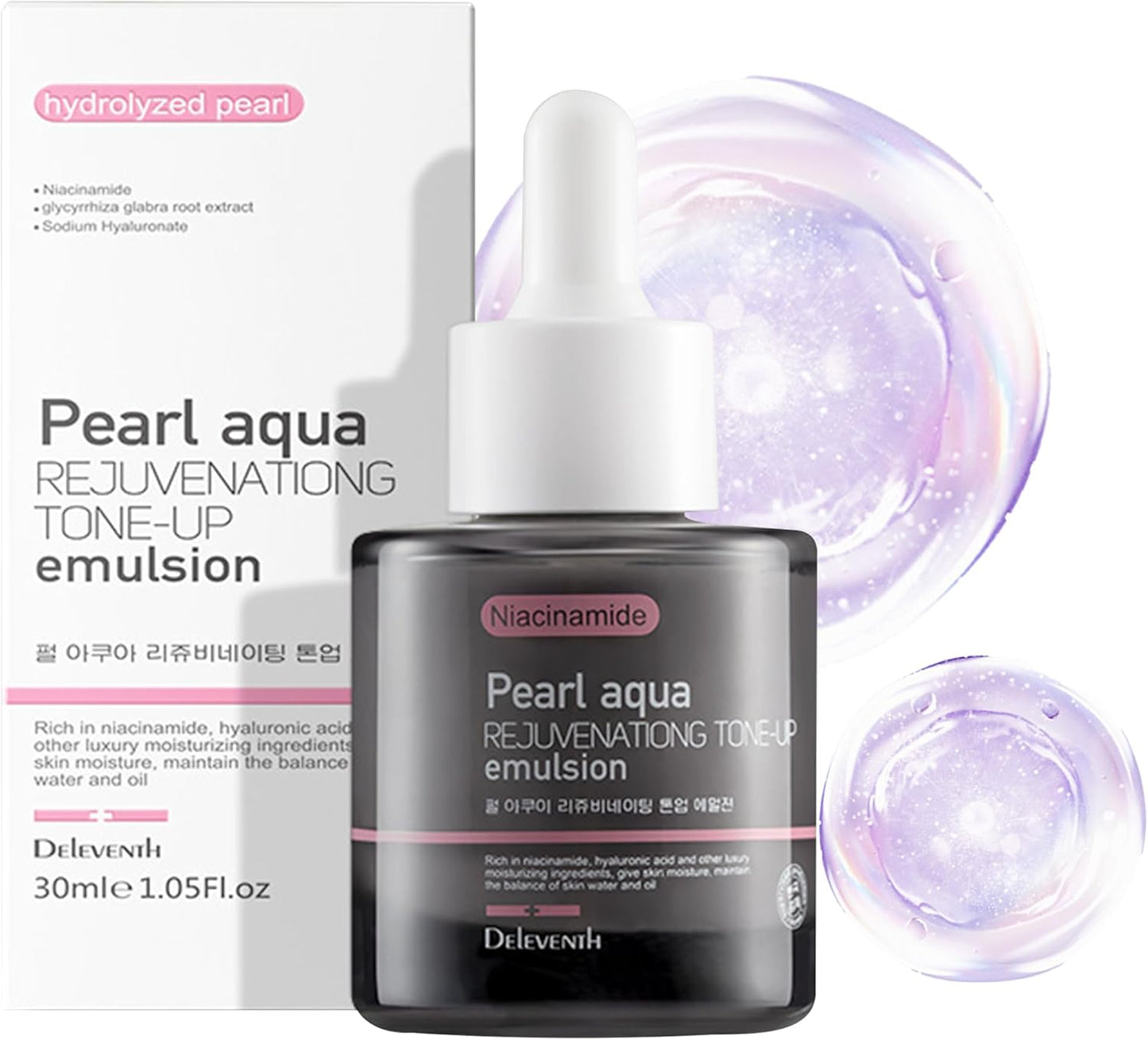 Niacinamide Makeup Cream, 1.0 fl oz (30 ml), 3 in 1 Skin Care, Makeup Cream, Korean Cosmetics, Funde, Light Natural Makeup, Pore Cover & Bright Skin, Moisturizing Base, Genuine Product