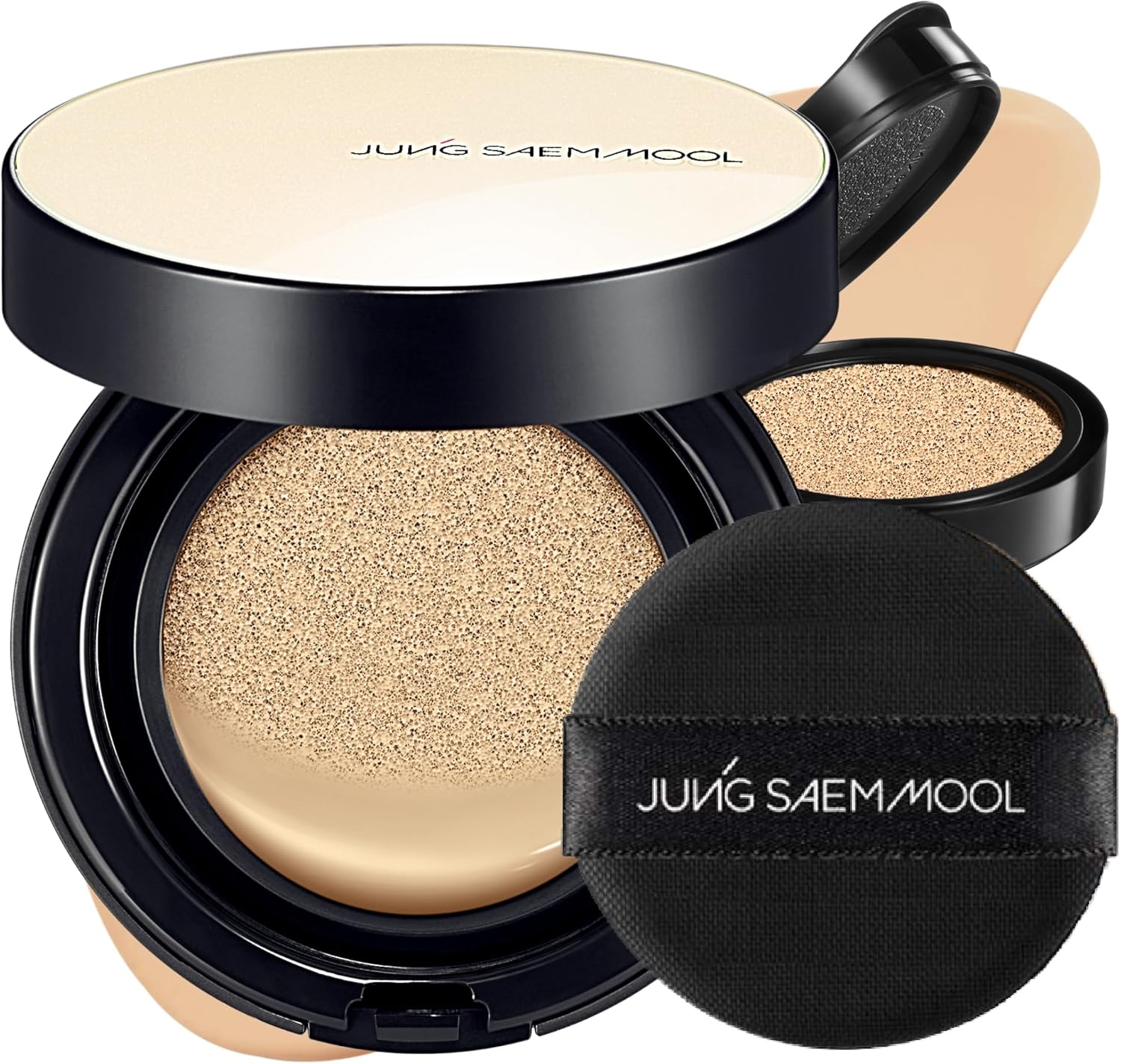 JUNG SAEM MOOL Japan Official Skin Nudor Cushion Refill Included SPF 50+/PA+++ (Light) [JUNGSAEMMOOL] (Cushion Foundation Makeup Base Makeup Korean Cosmetics)