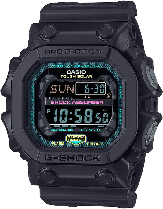 Casio GX-56series Wristwatch, Black/Multi Color (Fluorescent), sports