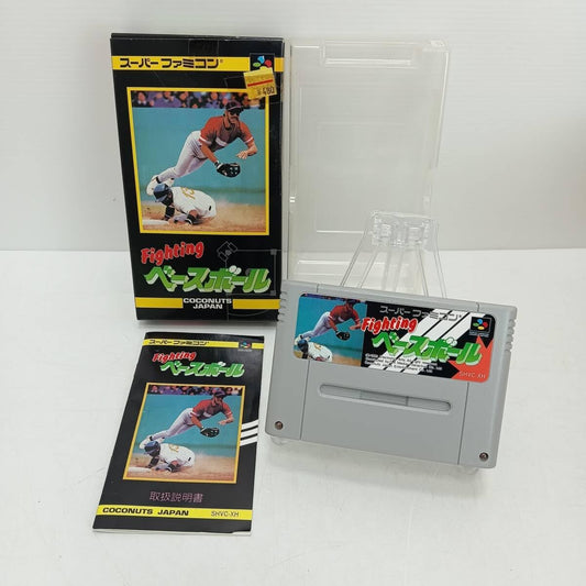 5t6482b1z Fighting Baseball Soft Super Nintendo SFC Coconut Japan SHVC-XH with Box and Instructions Included Game