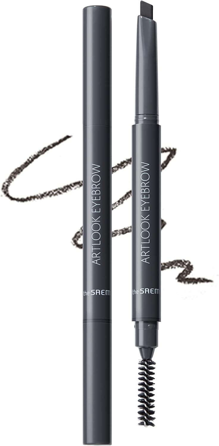 The Saem Japan Official Art Look Eyebrow 04 Black Gray 0468 2-Way Eyebrow Pencil