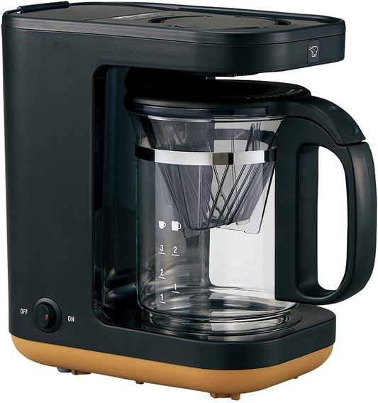Zojirushi Mahobin EC-XA30-BA Coffee Maker, For 3 Cups, STAN. Drip Type, High Temperature Extract, Removable Water Tank, Gift, 2 Mugs, Black