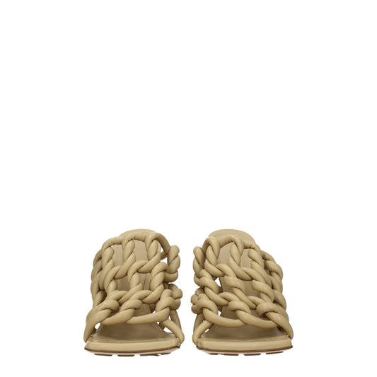 Bottega Veneta Sandals Women Leather Beige/Cane Sugar - Image 1