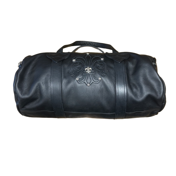 CHROME HEARTS 'FLEUR EMBELLISHED' DUFFLE BAG