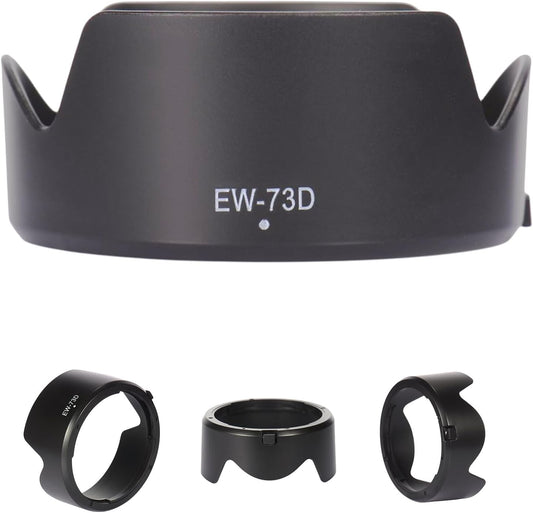 Reversible Lens Hood EW-73D Replacement for Canon RF24-105mm F4-7.1 IS STM EF-S18-135mm F3.5-5.6 IS USM Camera Lens Lens Hood Replacement Lens Hood Replacement Lens Hood