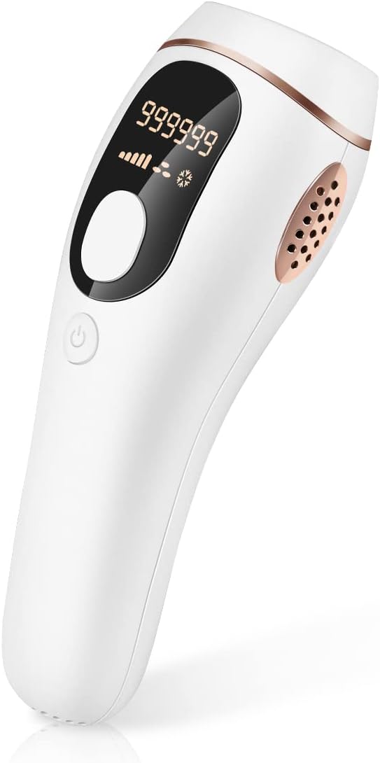 Epilator, 990,000 Rounds Hair Removal, Cold Sensation Function, Light Epilator, Continuous Flash, 5 Level Adjustment, Manual/Automatic Do, Waste Hair Treatment, Face, Armpits, Beard, VIO, Women's,