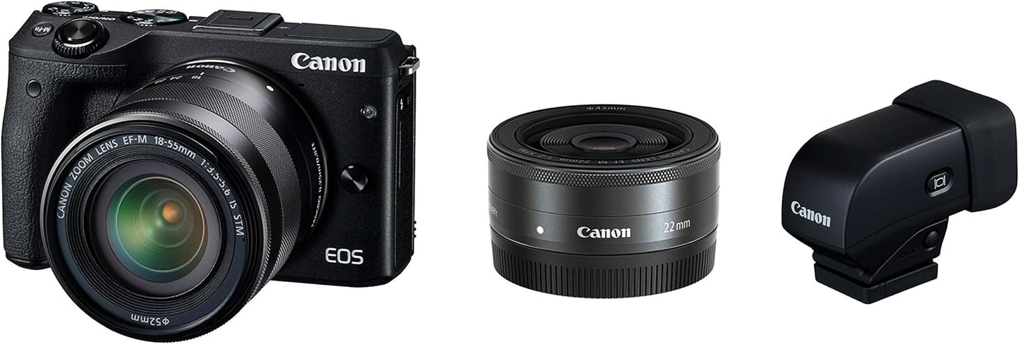 Cannon EOS M3 Mirrorless Digital Camera EVF Kit