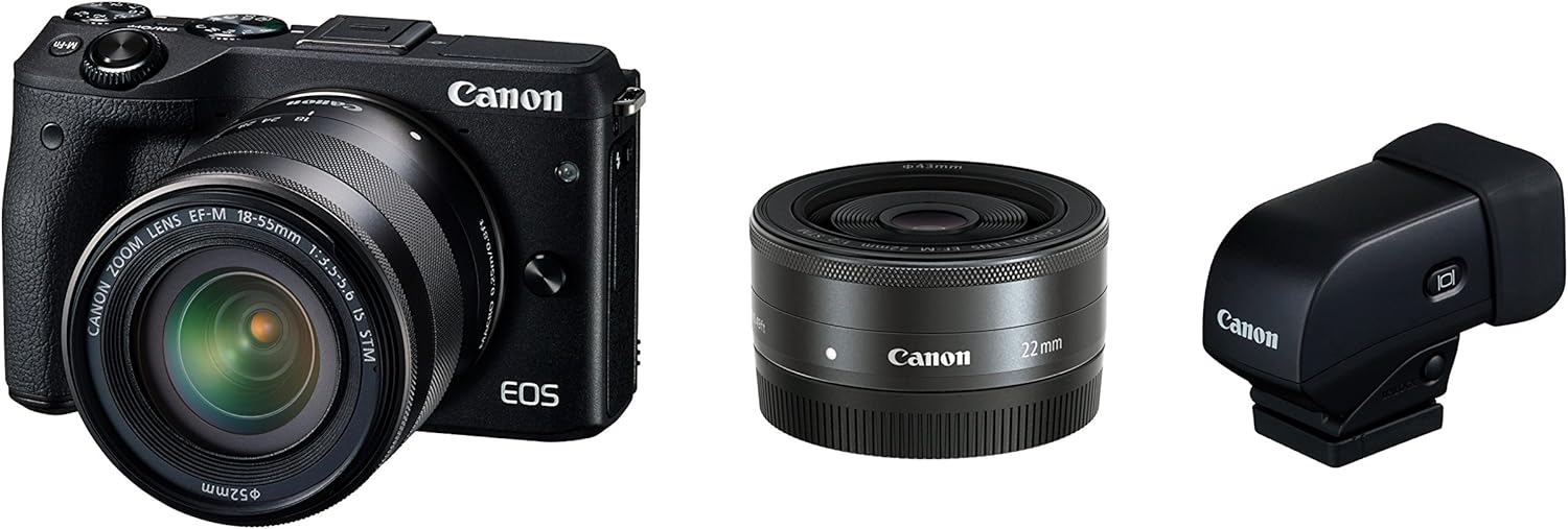 Cannon EOS M3 Mirrorless Digital Camera EVF Kit