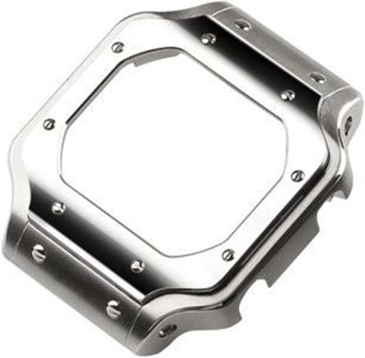 [JUSUTEK] New Unique Square Watch Band + Case Set Compatible for G-SHOCK DW-5600/5000/5025/5030/5035/GW-B5600/GWX-5600/GB5600B Metal Custom Men's Watch Modification Replacement Accessories Bezel Set
