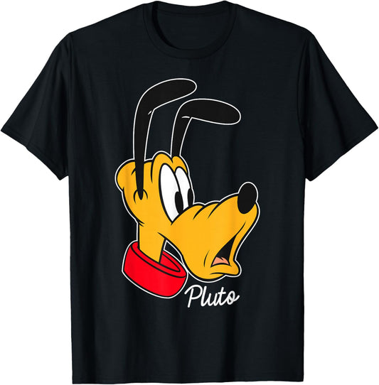 Disney Camiseta de cara grande de Mickey and Friends Pluto