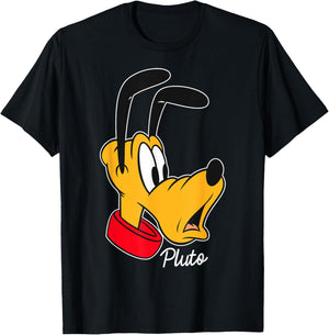 Disney Camiseta de cara grande de Mickey and Friends Pluto