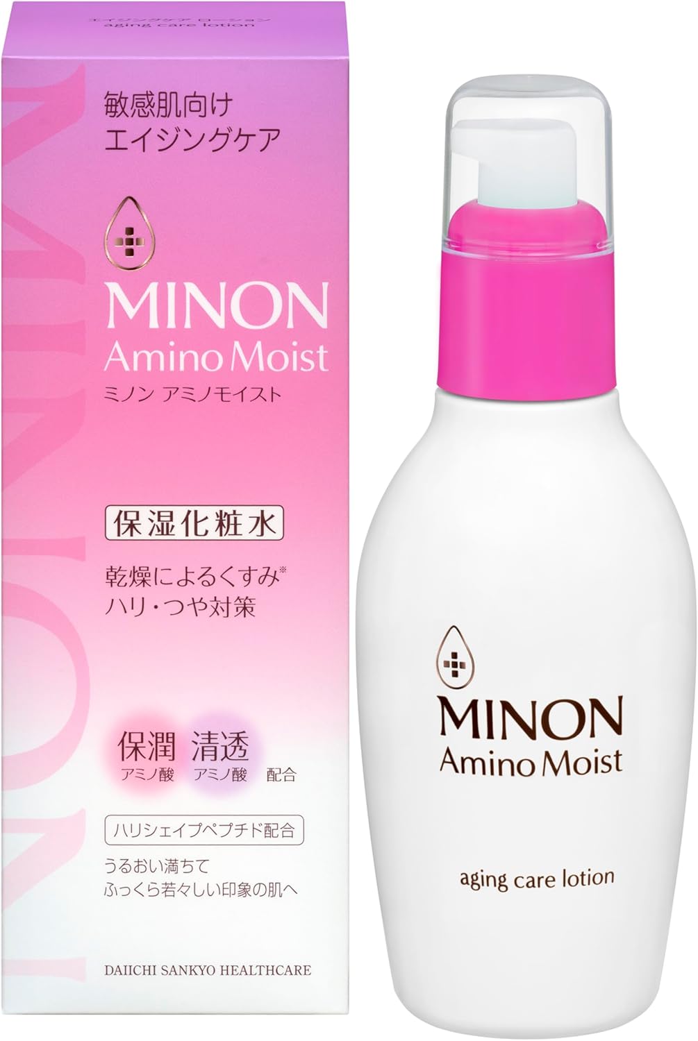 Minon Amino Moist Aging Care Lotion, 5.3 fl oz (150 ml), Sensitive Skin, Moisturizing Lotion, Penetrating Hari Gloss