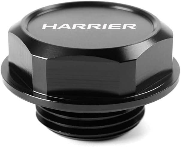 Toyota Harrier 60 Series 80 Series Engine Oil Filler Cap Aluminum Alloy 1 Piece Set Genuine Replacement Design (Black)