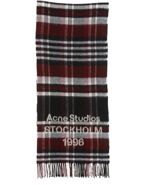 ACNE STUDIOS Check logo scarf - Image 1