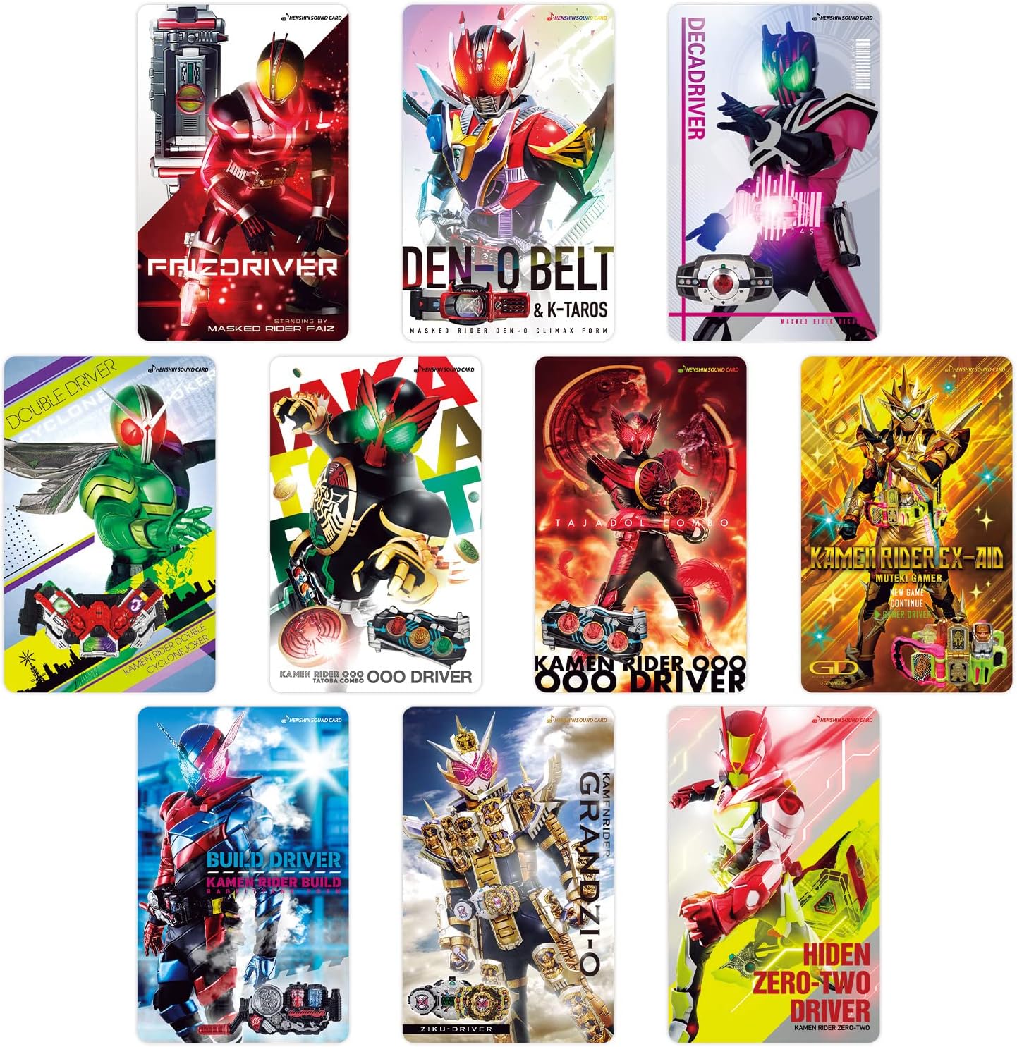 Kamen Rider Transformation Sound Card Selection Assorted Set EX-1