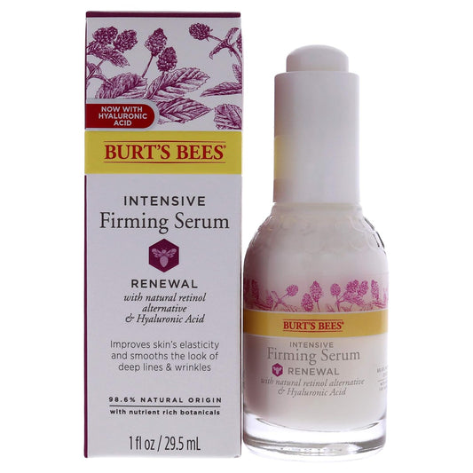 Burt's Bees - Suero reafirmante intensivo renovador con alternativa de retinol natural, Bakuchiol – 1 onza (el embalaje puede variar)