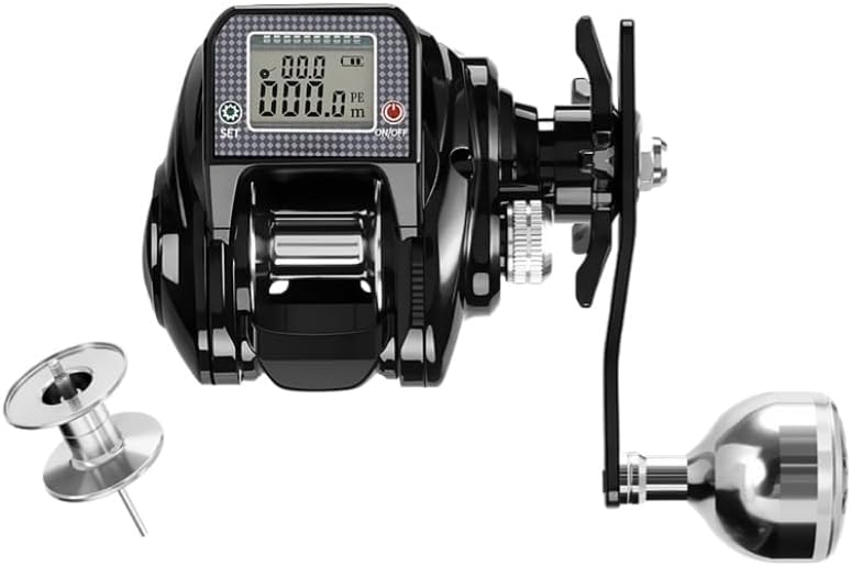 新しい電動ベイトフィッシングリール、最大の抵抗、海釣りに使いやすい、10スピード、多機能強力磁気ブレーキ、超強力な抵抗、野生生物や海水釣り、長距離ラフト釣り、湖、川、海水釣り、淡水釣りリールに最適です [並行輸入品]