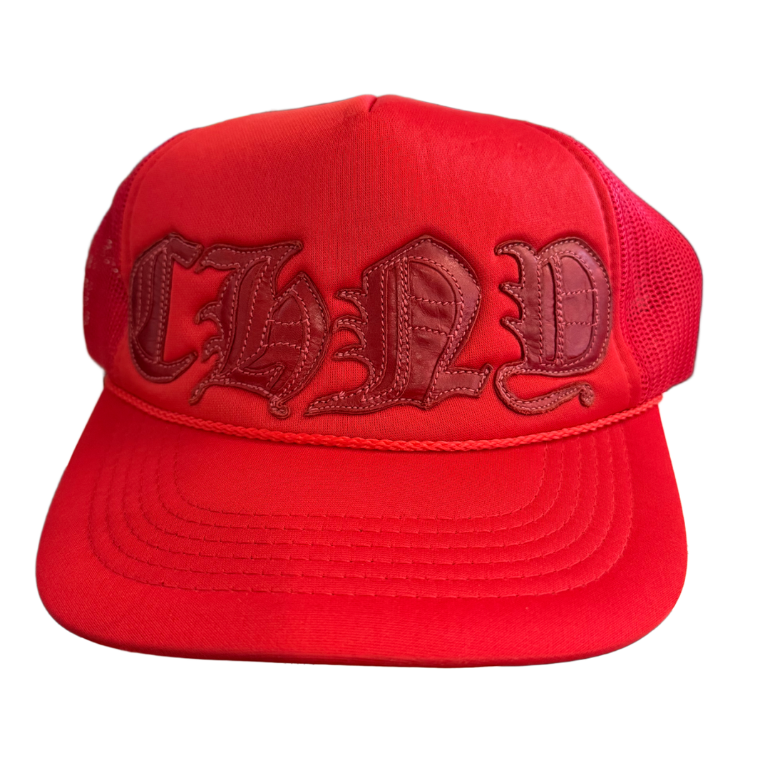 CHROME HEARTS 'RED' CHNY VINTAGE TRUCKER HAT
