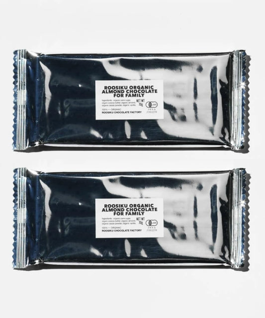 Tretesu Vegan Rosik Organic Family Chocolate, Organic JAS vegan chocolate, chocolate plate, chocolate, vegan, 2.5 oz (70 g) x 2