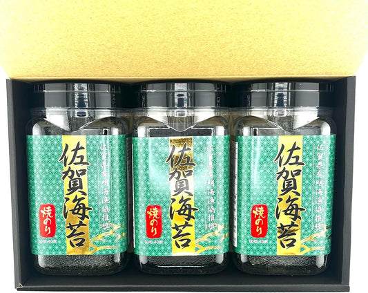 Sunweed, Grilled Seaweed, Set of 3, Saga Keaweed, Ariaki Sea, Tabletop Bottle (10 Pieces, 40 Pieces x 3 Pieces), Recommended by Fisherman Associations, Made in Japan, Additive-free, Gift for Middle