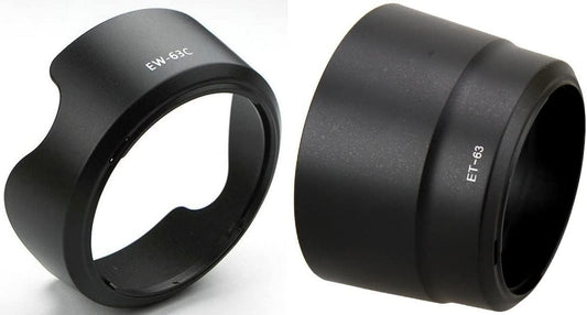 EW-63C & ET-63 2 Pack Compatible Canon Lens Hood EOS Kiss X10 X9i X9 X8i X7i 9000D 8000D 80D 70D