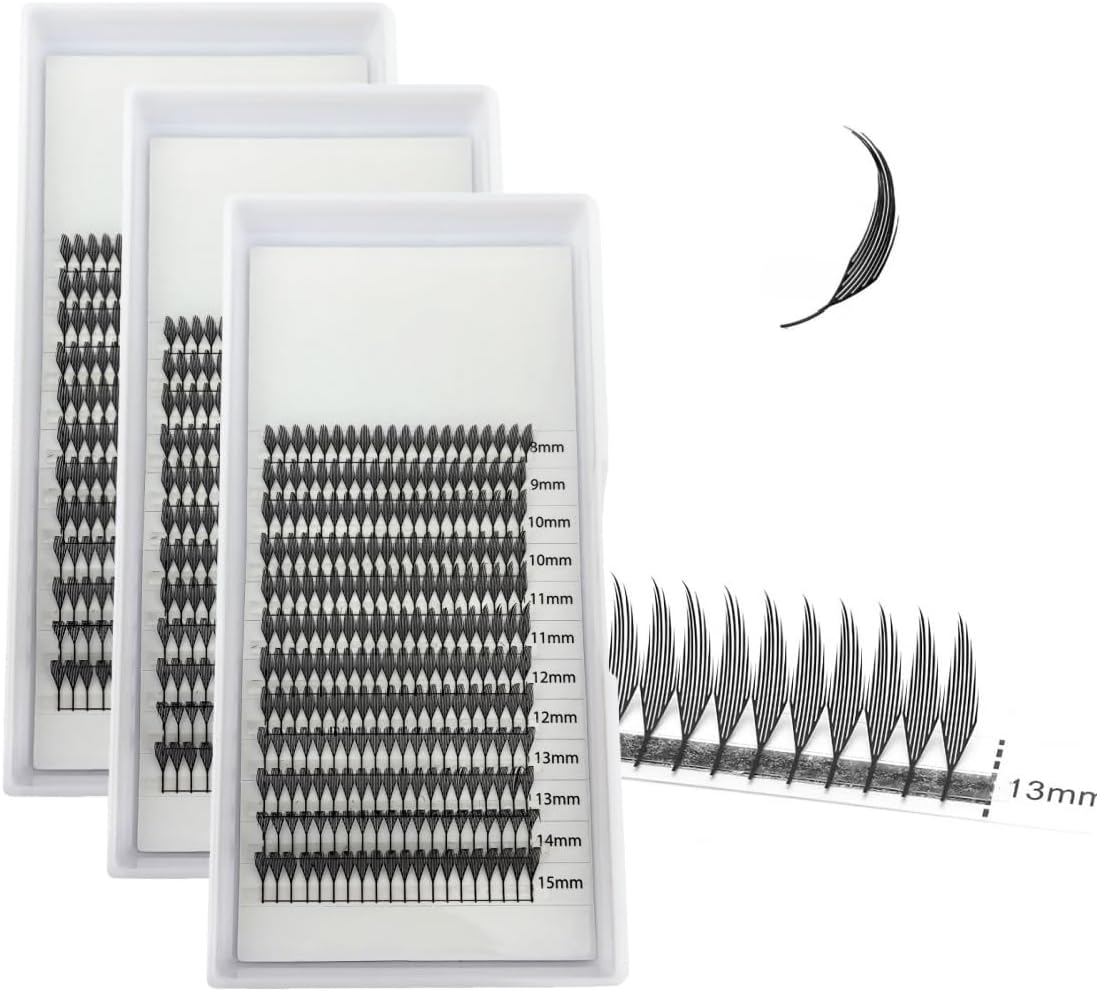 Eyelash Extensions 3 Box Cartoon Style False Eyelashes C D Curl 0.07mm 0.07mm 8-15mm Feathers Shape Cartoon Pointed False Eyelashes Cluster Comic Spire Eyelashes Anime Eyes Lash (Spire, C-0.07mm)