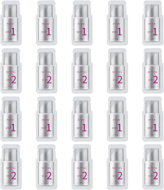 Leave it for 3-5 Minutes [Separated Eyelash Perm Liquid Solution 1 Solution 2 Liquid Set] Self, Individual Pouches, Single Use, For Eyelash Perm, Rod or Clip Type, Pro (10 Sets of 20)