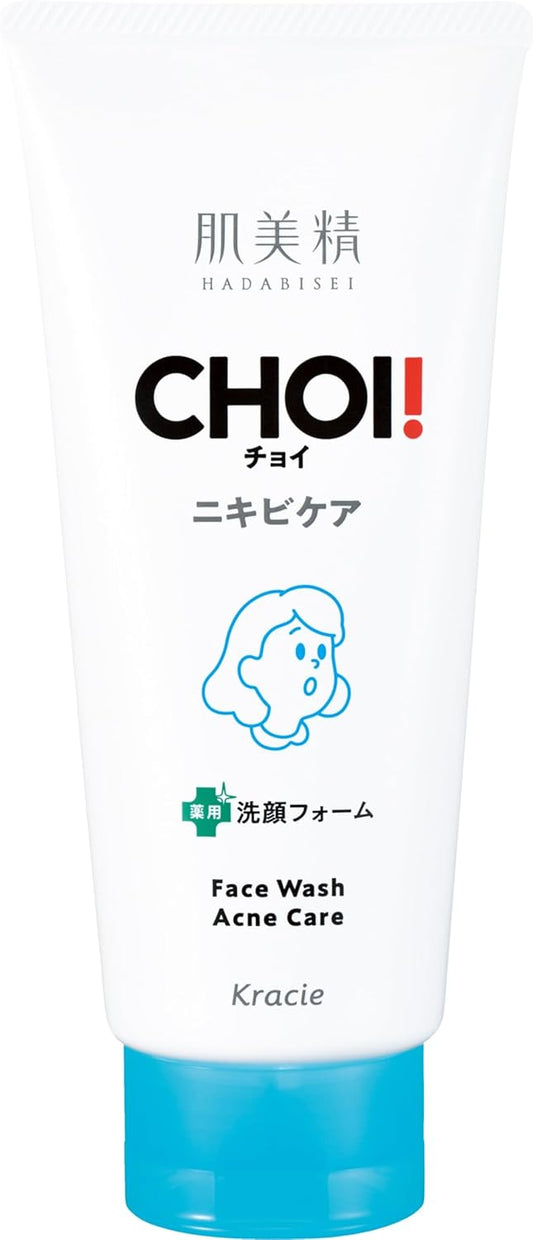 Hadabisei [Quasi-Drug] CHOI Face Wash Medicated Acne Care 3.9 oz (110 g) | Facial Cleansing Foam, Skin Care, Rough Skin, Dense Foam, Sterilization, Anti-inflammatory