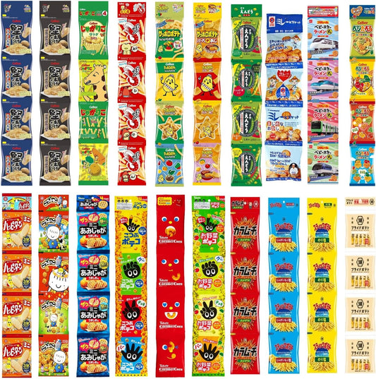 4 rows of snacks, 20 varieties, totaling 80 pieces (4 rows of snacks, 20 varieties, 80 bags). The contents may change due to the discontinuation of the manufacturer, etc