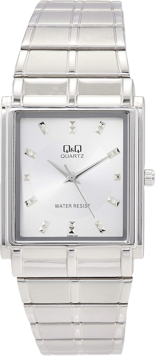 Citizen QA80 Men's Wristwatch, Analog, Waterproof, Metal Band, Silver, Watch Quartz, Antique, Stainless Steel