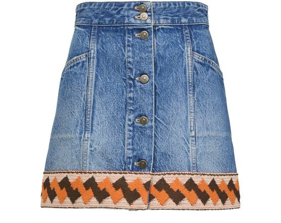 VALENTINO GARAVANI デニム製 ミニスカート - Image 1