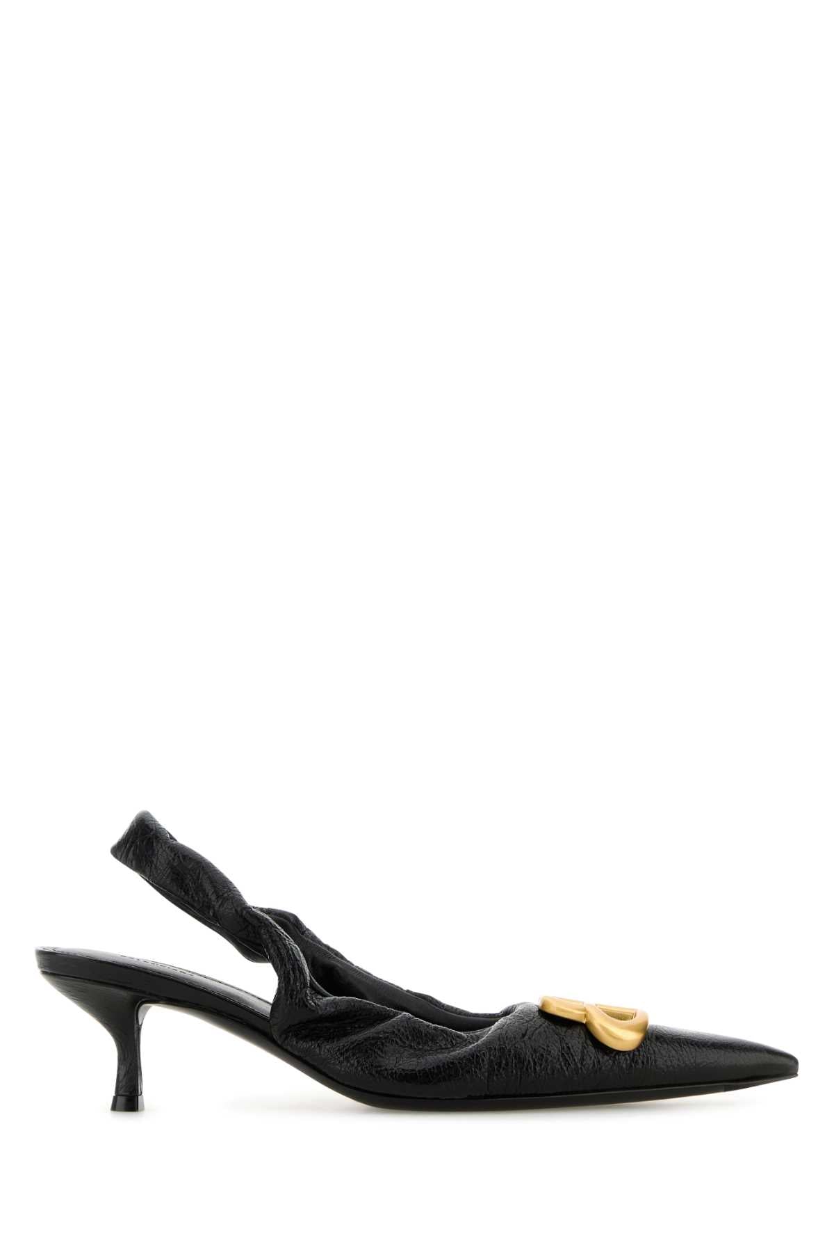Balenciaga バレンシアガブラックレザーモナコポンプ - Image 1