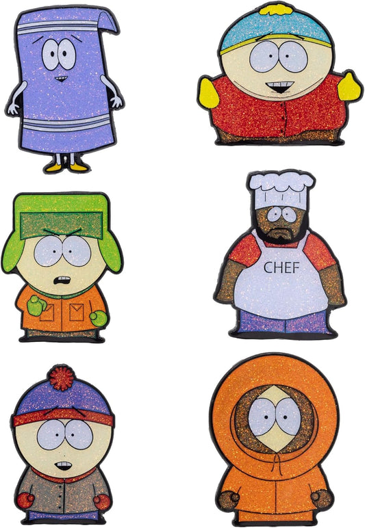 South Park Blind Box - Serie de pines esmaltados con purpurina, personaje misterioso, Cartman, Kyle, Chef, Kenny, Stan o Towelie