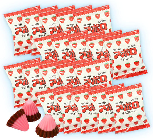 [Cool Services] Meiji Apollo Chocolate, Individual Packaging, 20 Bag Set, Easy to Eat, Easy to Eat, Great for Small Snacks! Easy to Share Size Chocolate, Sweets, Snacks, K-Bright Hand Wipes