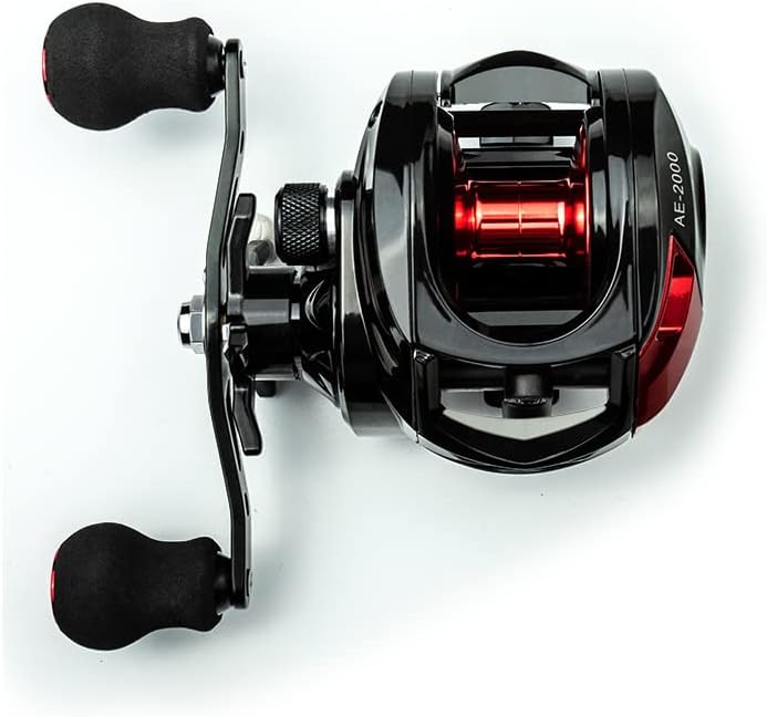 ritutou Bait Reel, Saltwater Fishing, Freshwater Fishing, Dual Use, Maximum Drag Force, 17.6 lbs (8 kg), Lightweight, Bass, Fishing Reel, Casting, Magnetic Brake, Fishing Reel, Bass Fishing