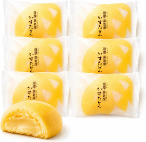【Satsuma Steam House】Kasutadon Individual Packs 6 Pieces, Kagoshima, Home Use, Steamed Sweets, Custard, Individually Wrapped ※Room Temperature Delivery, Post Drop