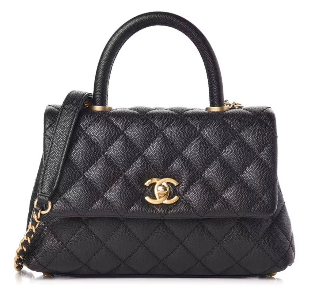 CHANEL CAVIAR QUILTED COCO HANDLE