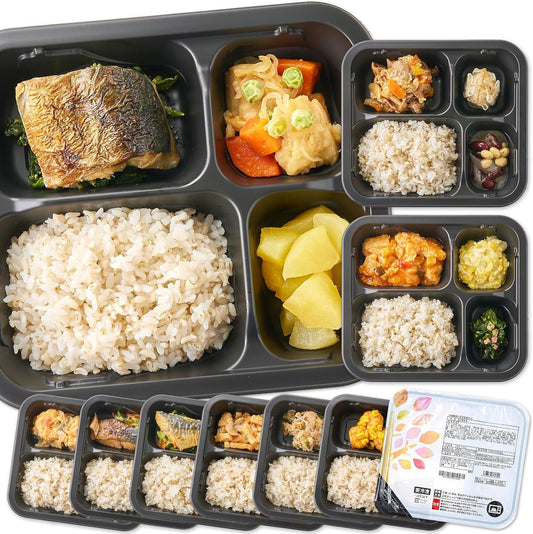 Magokoro Bento (10 Servings Set with Rice), Frozen Bento Box, Frozen Bento, Frozen Bento with Rice, Frozen Bento Box, Magokoro Care Food, Menu by a Managed Dietitian, Easy to Microwave