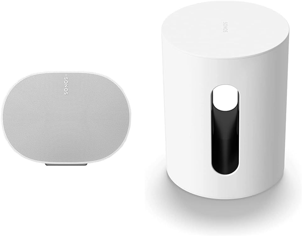 [Dolby Atmos Compatible Smart Speaker and Mini Subwoofer Set] Sonos Smart Speaker Era 300 White + Subwoofer Sub Mini White