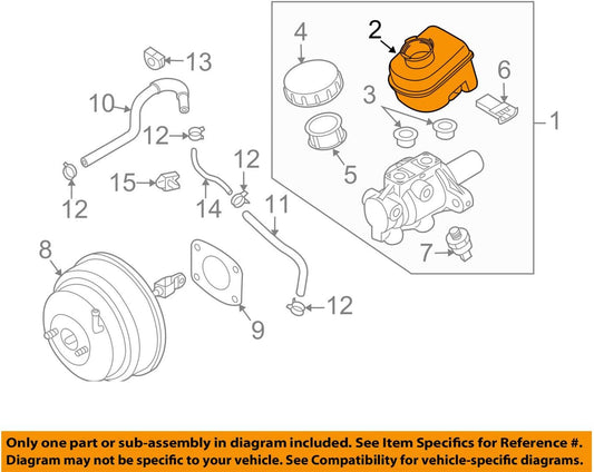 NISSAN (日産) 純正部品 タンク アッセンブリー ブレーキ オイル リザーバー スカイライン スカイライン クロスオーバー 品番46091-JK51A