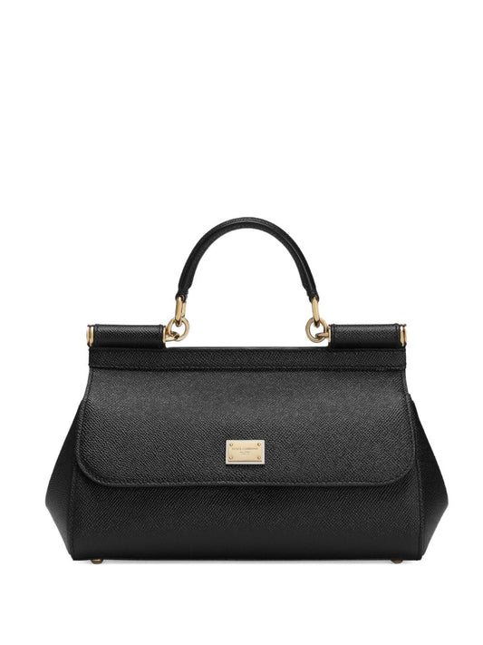 Dolce  Gabbana ドルチェ＆ガッバーナシチリアレザーハンドバッグ - Image 1