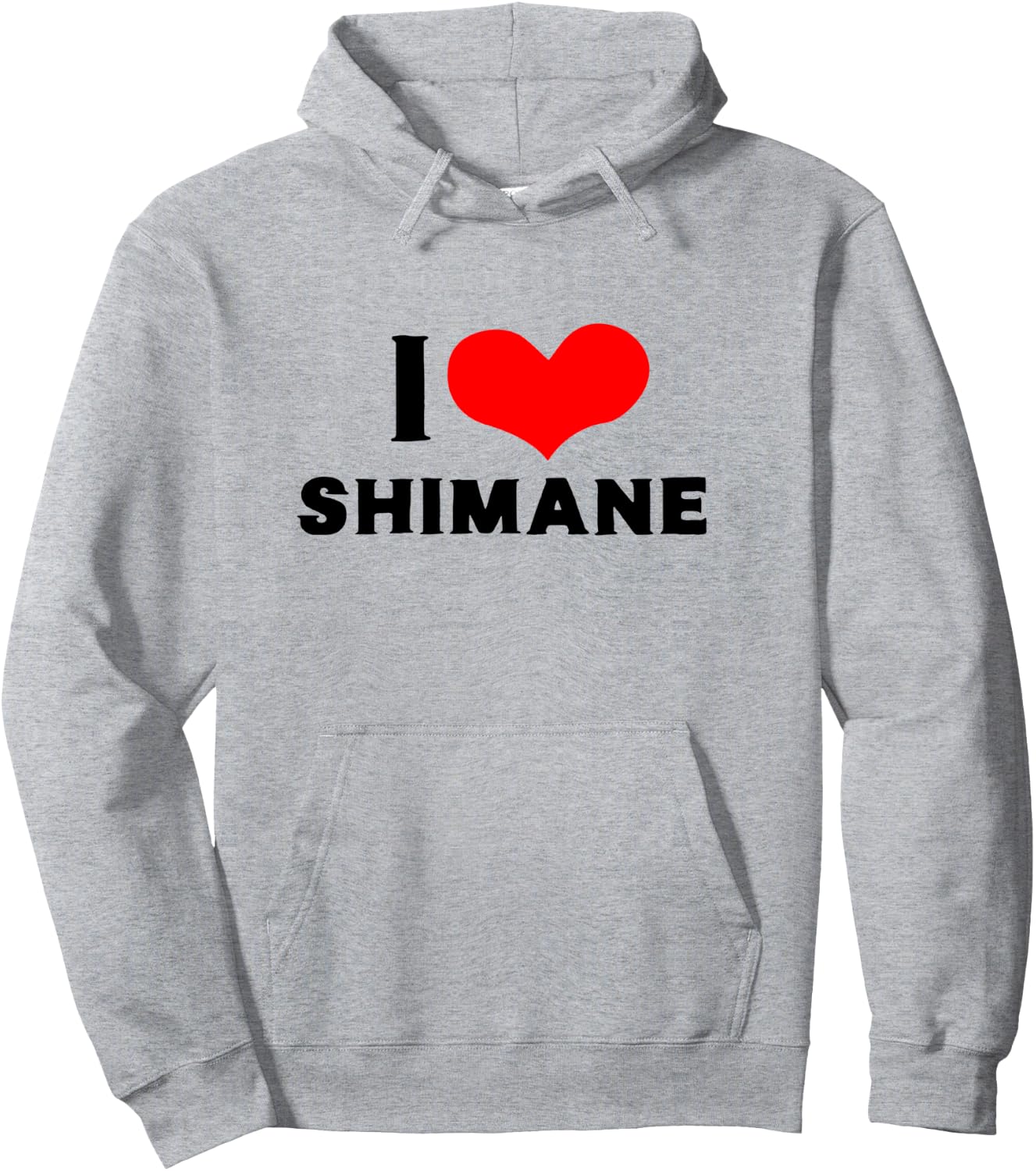 I LOVE SHIMANE Love Heart Shimane Prefecture Japan Souvenir Cute Stylish Hoodie, gray