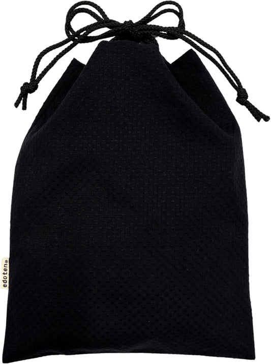 Edo-Ten Shingen Bag, Together Bag, 100% Cotton, Sashiko Fabric, Drawstring Bag, Goshuin Bookbag, Inner Pocket, Men's, Women's