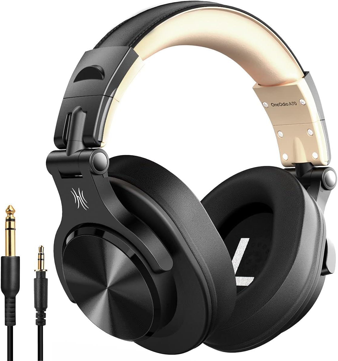 OneOdio A70 Bluetooth Headphones, Over-Ear, Wireless Headphones, Up to 72 Hours of Playtime, Includes Mic, Wireless, Dual-Use, Monitor, DJ Headphones, Detachable Cable, Studio Recording, Musical