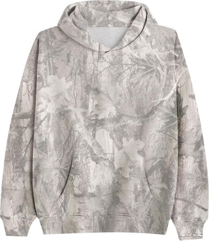 MSBESYOR Sudadera con Capucha de Camuflaje para Hombre y Mujer, Sudadera con Capucha de Forro Polar de Gran Tamaño con Hoja de Arce, Sudadera con Estampado Gráfico y Bolsillo