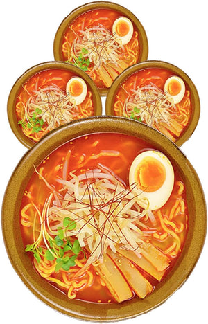 Rinsendou [Spicy Miso Ramen 4 Pack] Homemade Fresh Noodles & Soup, Stimulating, Room Temperature Storage for 30 Days, Local Specialty, Gourmet, Easy Miso Ramen, Ramen, Try It